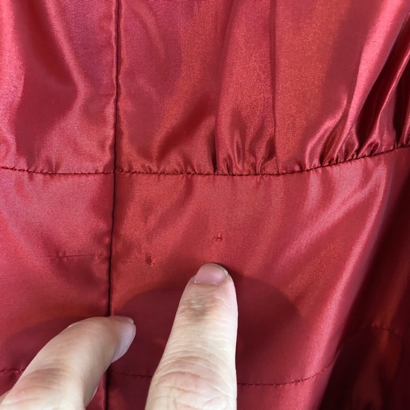 Max & Cleo Orange Red Ruffle Hem Dress - Picture 6 of 8